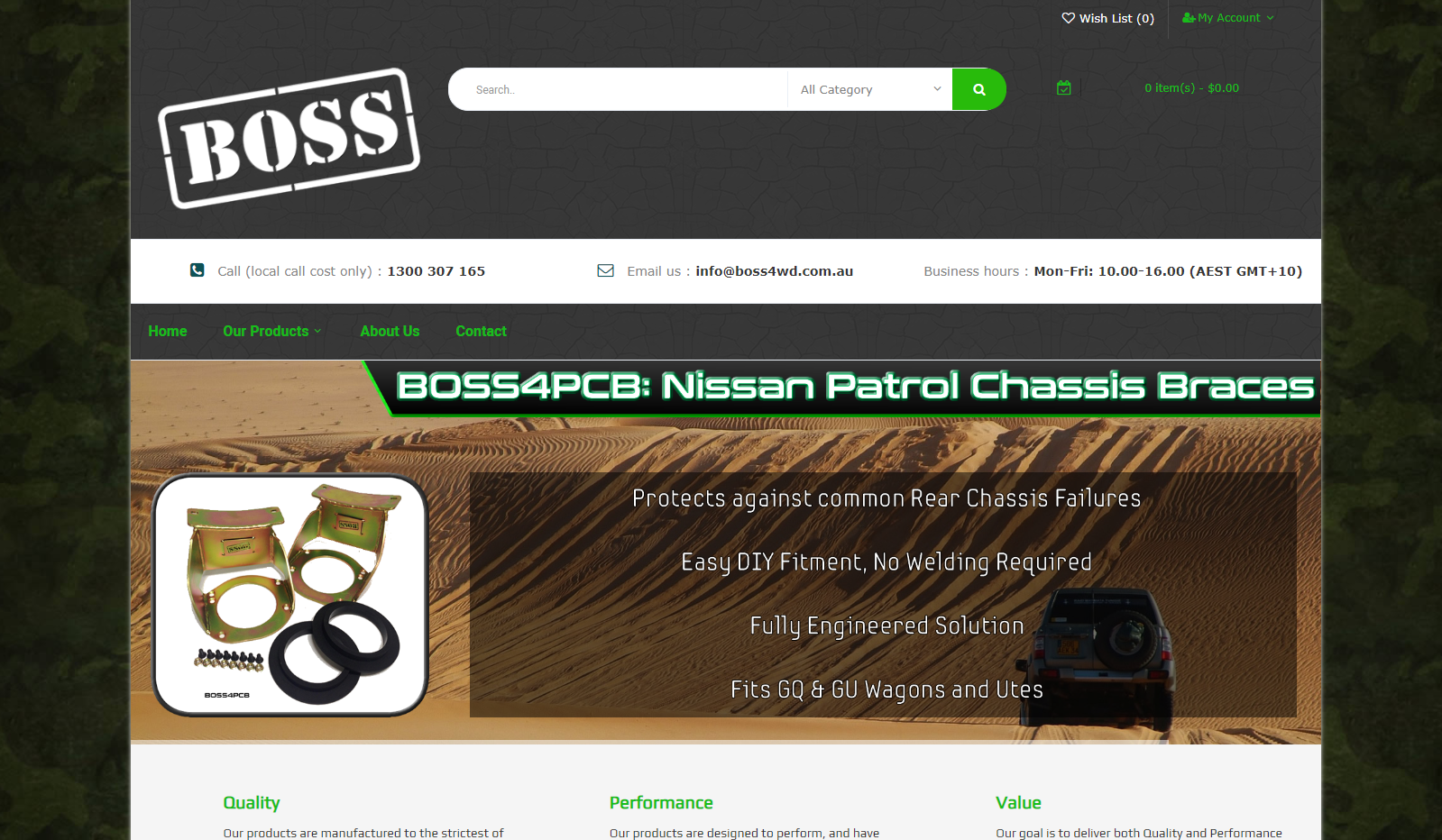 Boss 4WD E-Commerce Site
